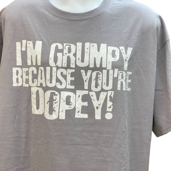 Disneyland I'm Grumpy Because You're Dopey 2XL Gray T Shirt - Picture 3 of 10